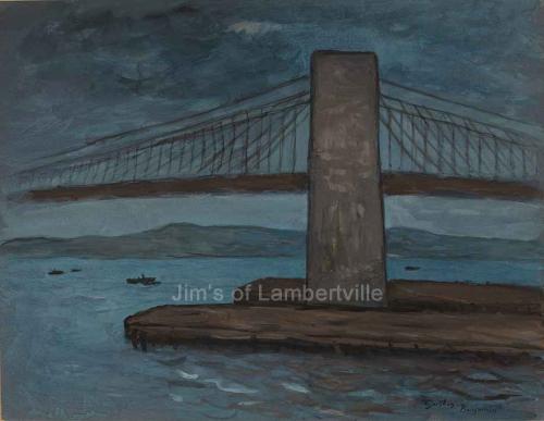 "Moonlight on the Brooklyn Bridge" by Gershon Benjamin